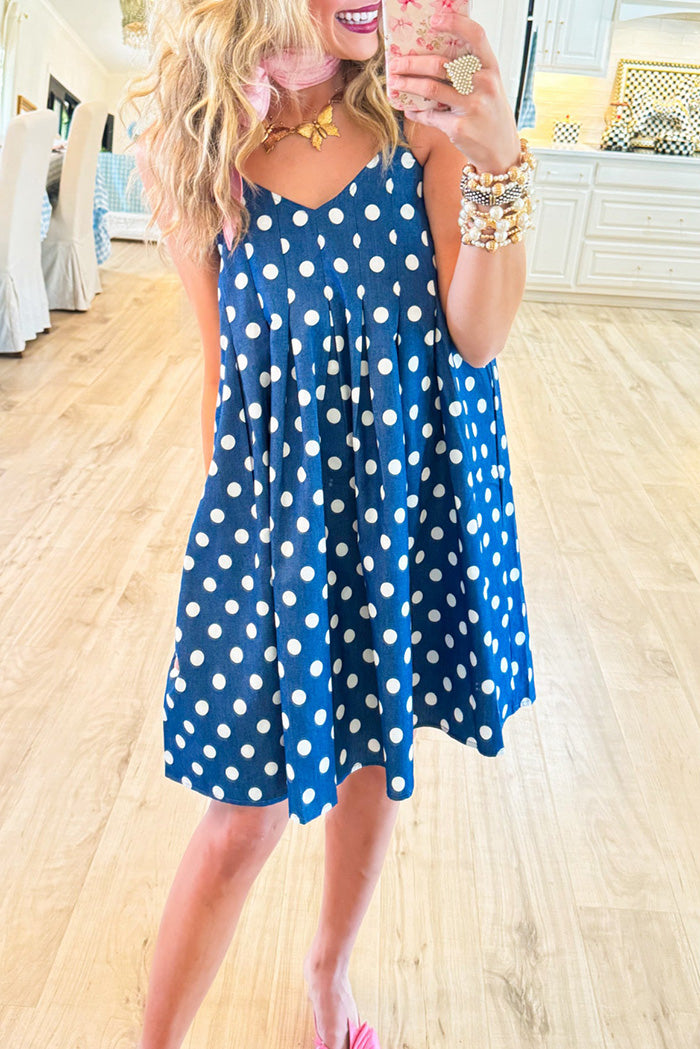 Thin Straps Polka Dot Dress