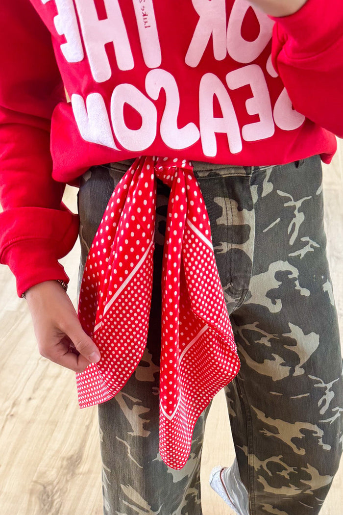 Red Polka Dot Scarf