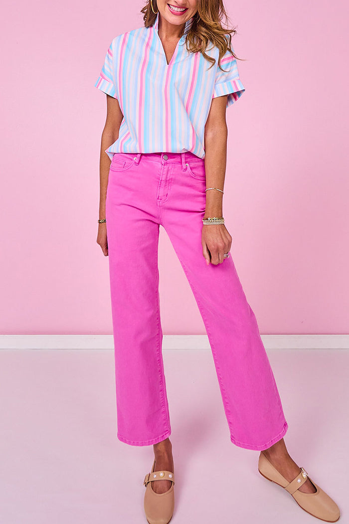 Short Sleeve Striped Top