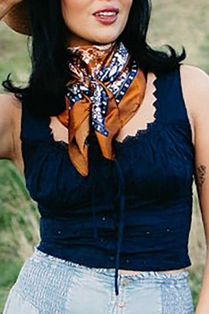 Vintage Botanical Paisley Scarf