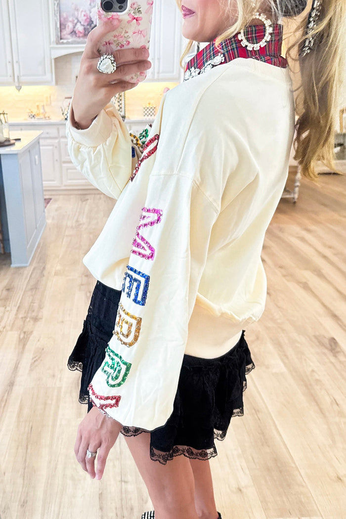 Cream Merry Merry Merry Sweatshirt