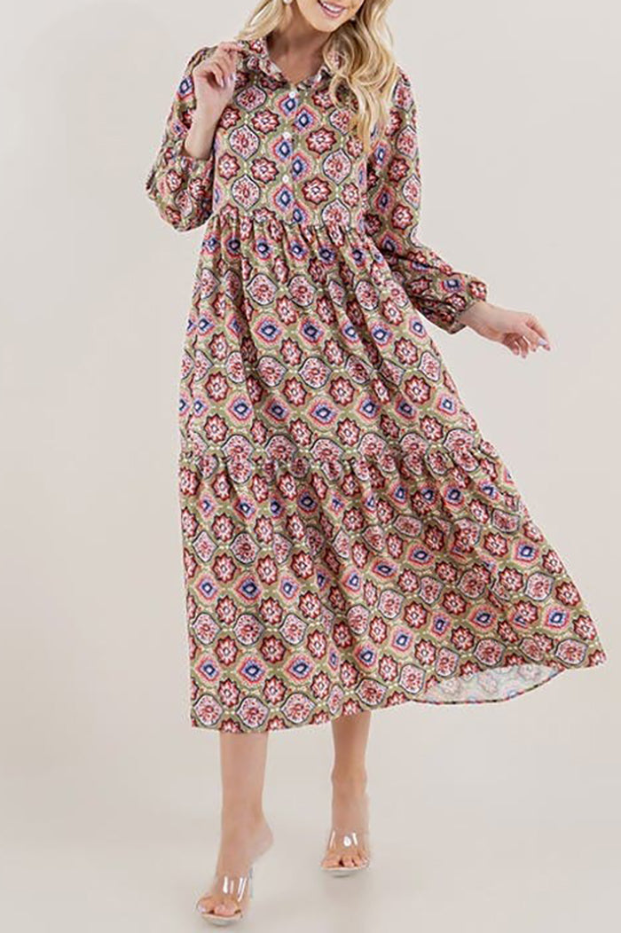 Casual Bold Printed Dress