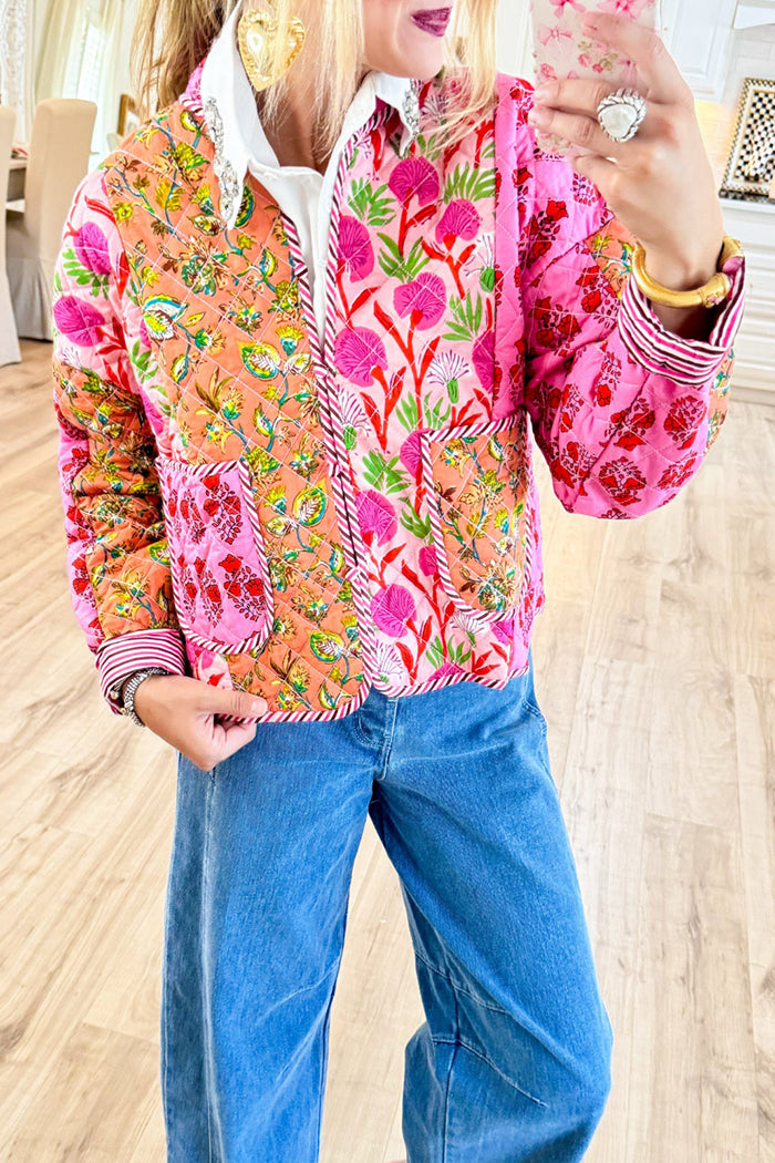 Floral Patchwork Quilted Jacket