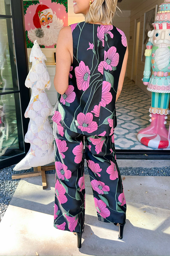 Casual Sleeveless Printed set