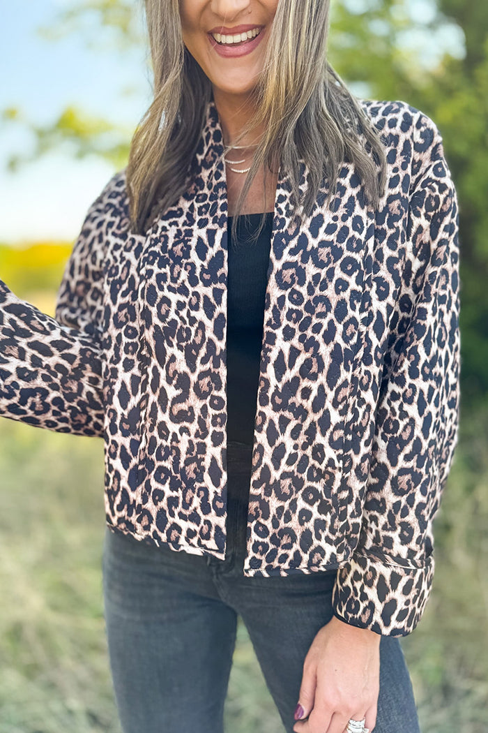Animal Pattern Quilted Jacket