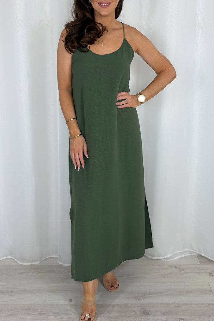 Casual Spaghetti Strap Maxi Dress