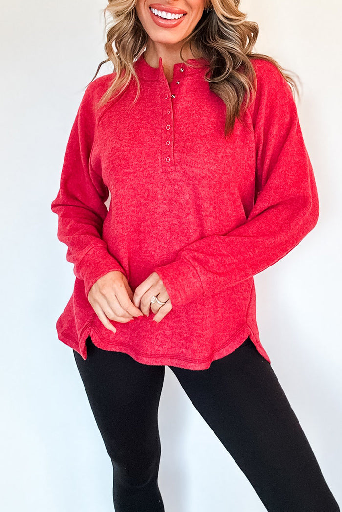 Casual Marled Knit Top