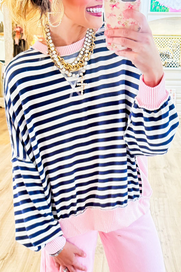 Striped Oversized Knit Top