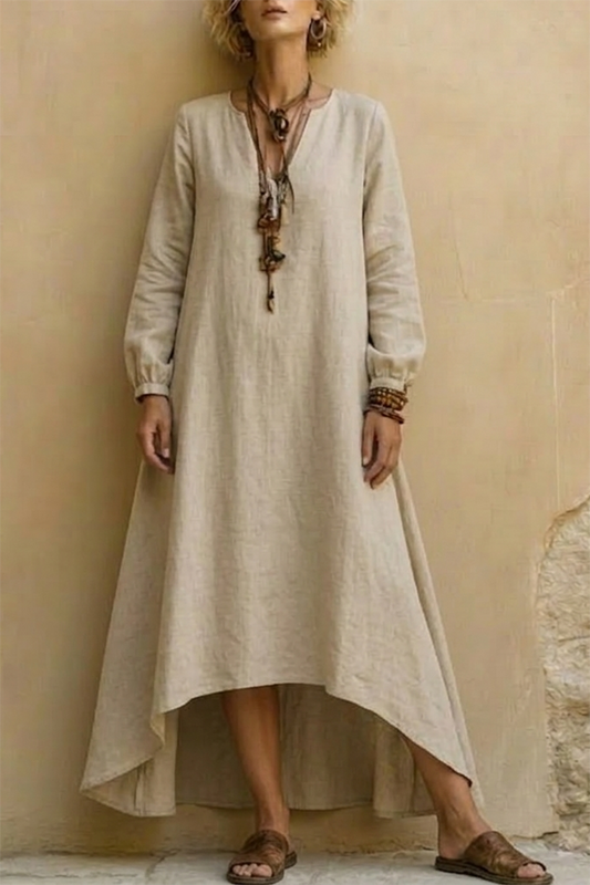 Boho Asymmetric Hem Dress