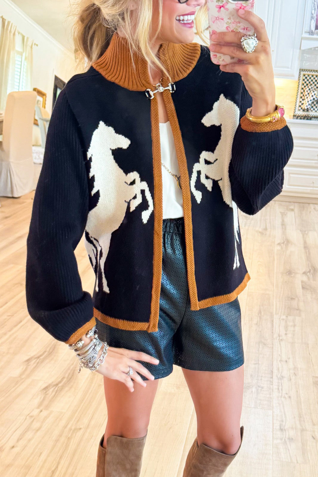 Casual Horse Knit Cardigan