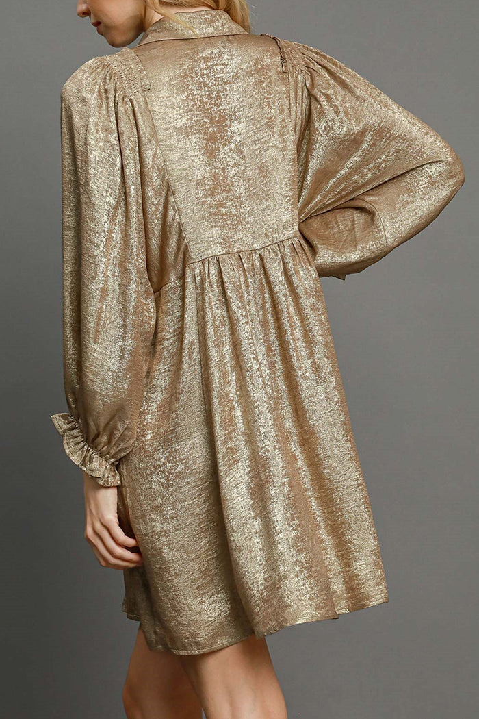 Gold and Glitter Mini Dress