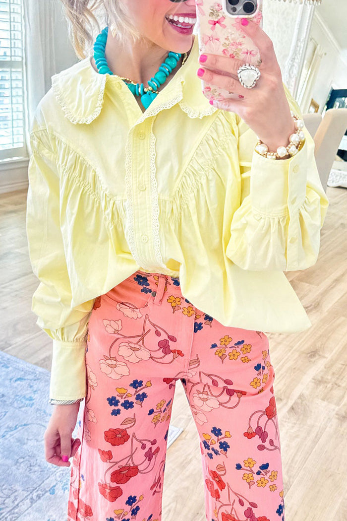 Poplin Button Down Top