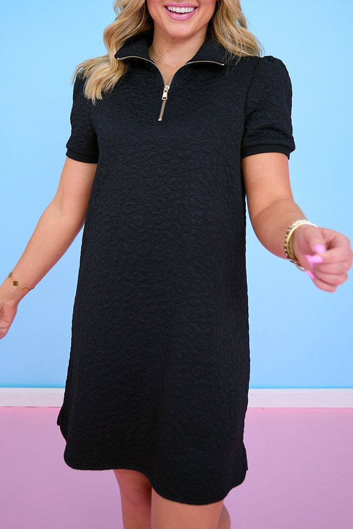 Casual Zip Front Dress