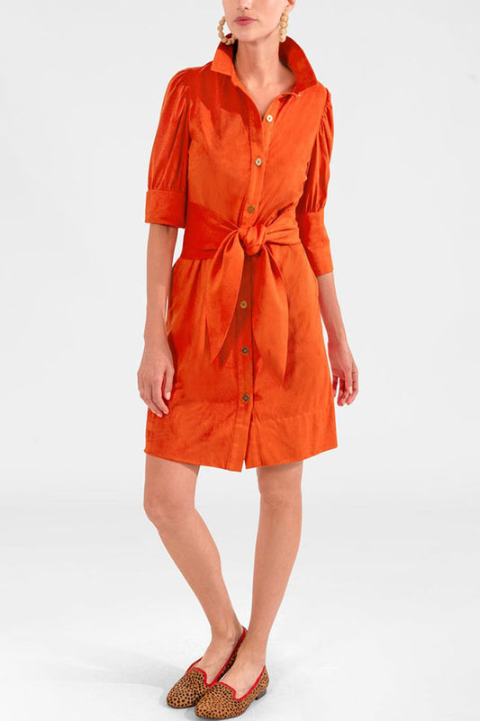 Ultra Suede Lace-Up Pocket Dress