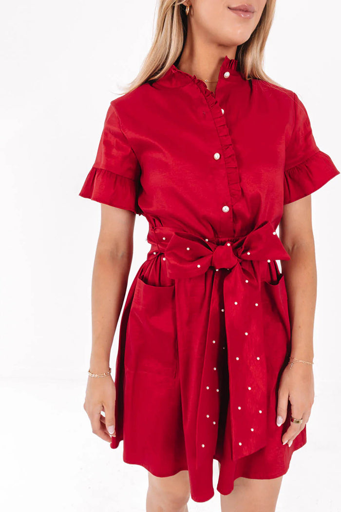 Casual Button Up Pocket Dress