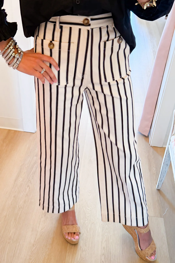 Black And White Stripe Pants