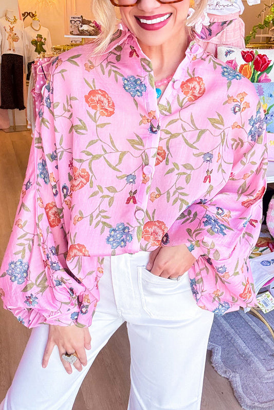 Dolman Sleeve Button Up Top