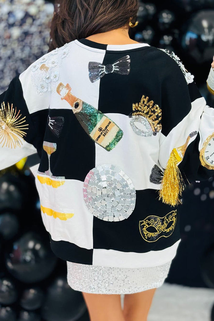 Black White Statement Top