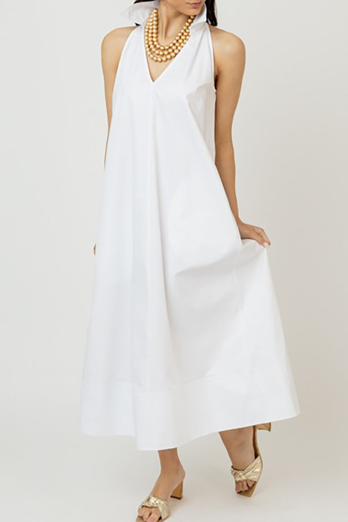 Sleeveless A-Line Pocket Maxi Dress