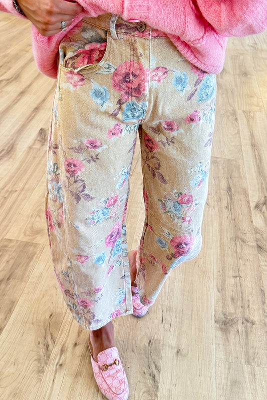 Rose Garden Barrel Jeans