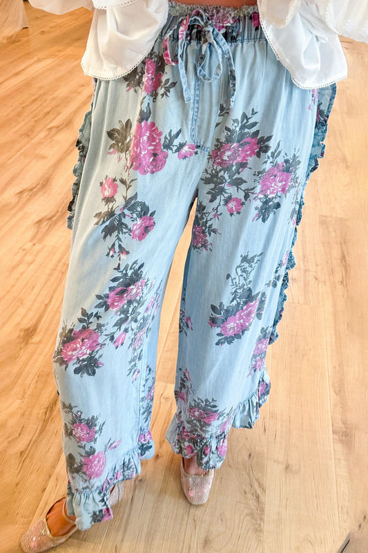 Floral Printed Loose Fit Pants