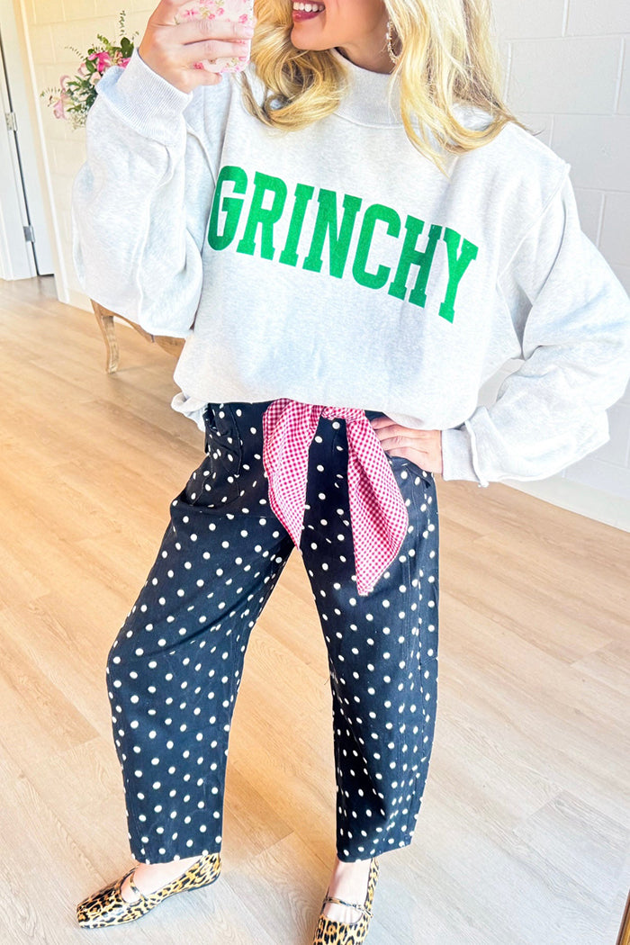 Black Polka Dot Bow Pants