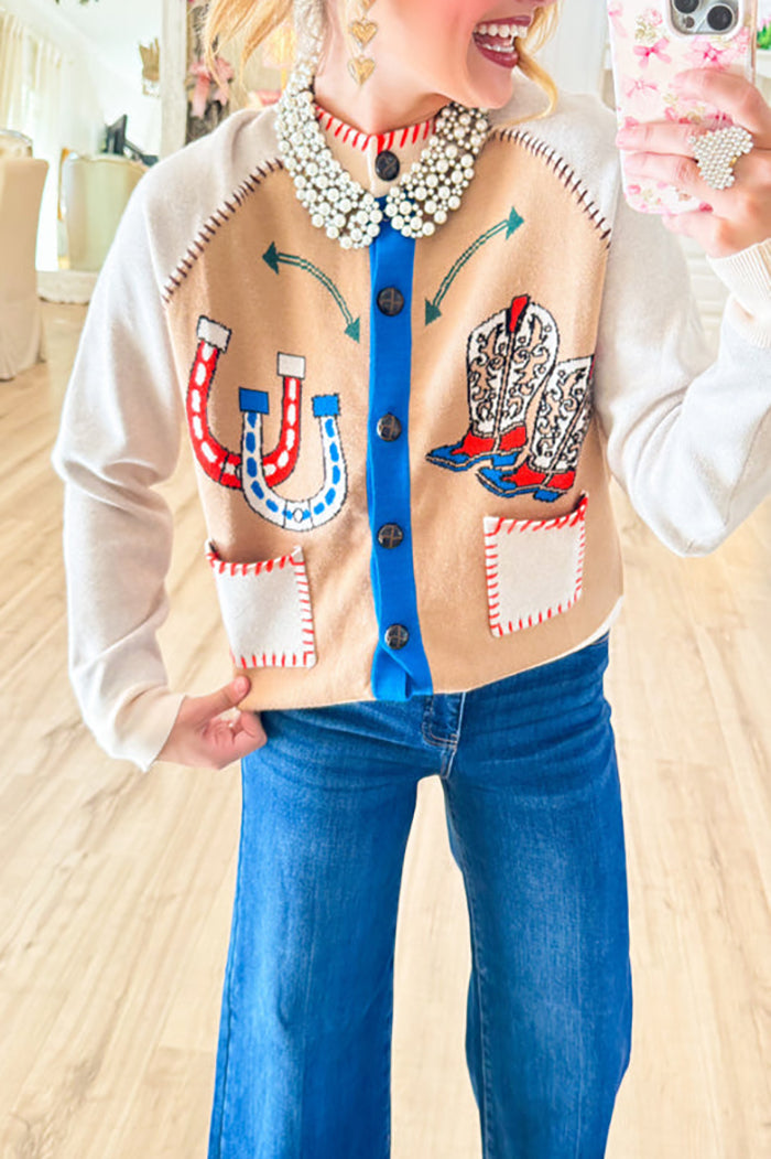 Western Embroidery Detail Cardigan