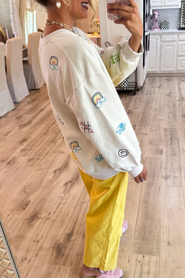 Multi Crayon Doodle Sweatshirt