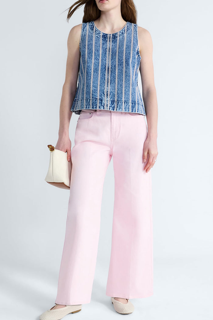 High Rise Wide Leg Pink Pants
