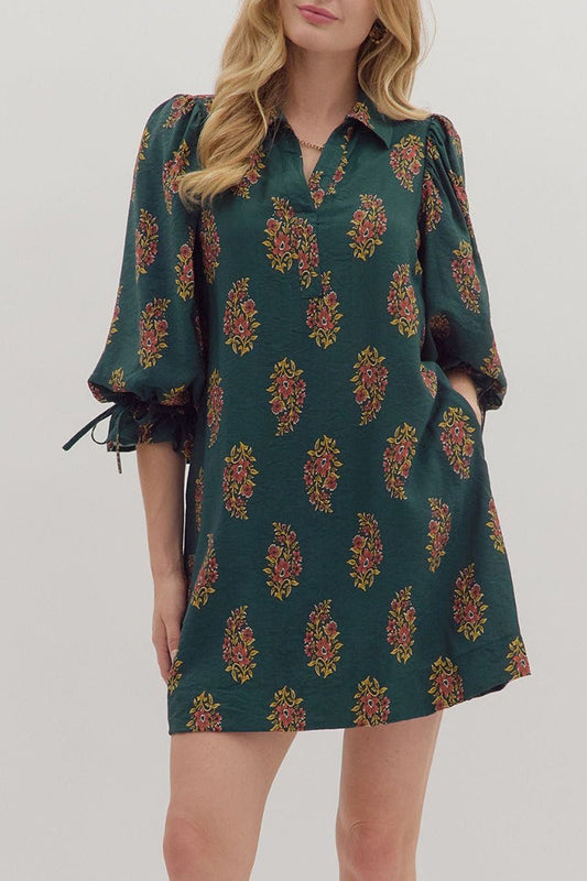 Casual Floral Pattern Dress