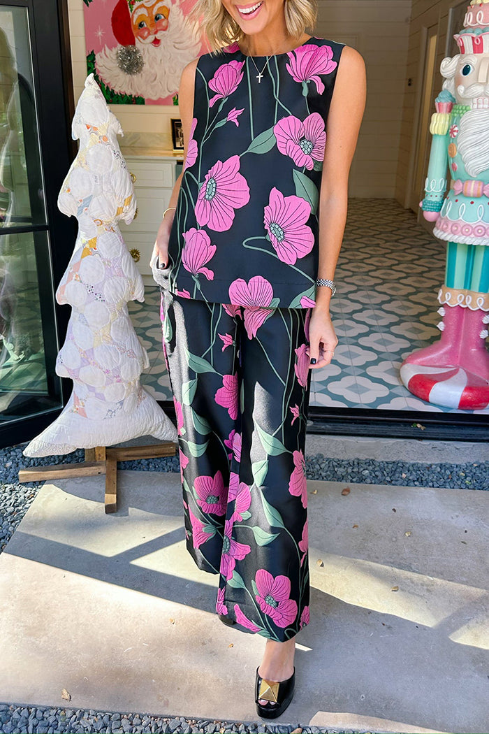 Casual Sleeveless Printed set
