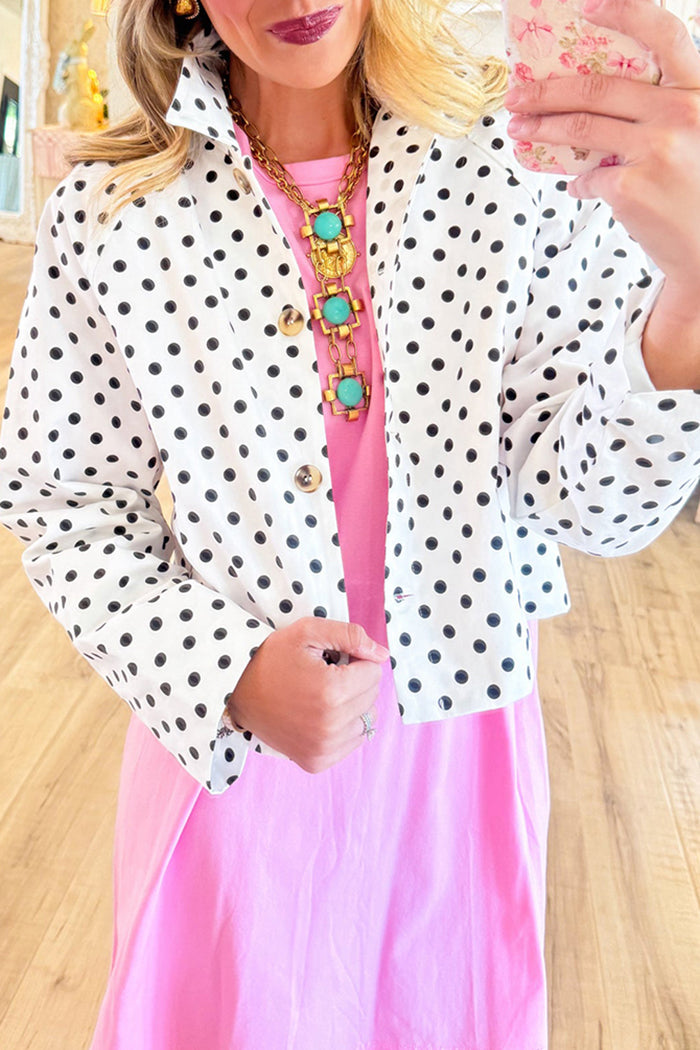 Long Sleeve Polka Dot Jacket