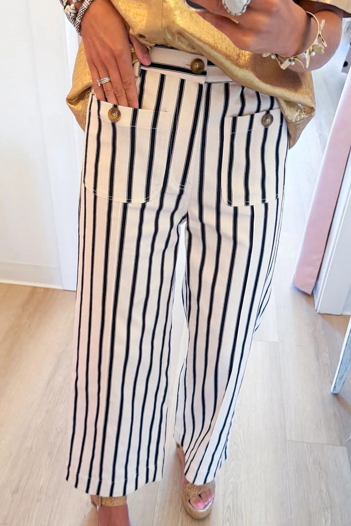 Black And White Stripe Pants