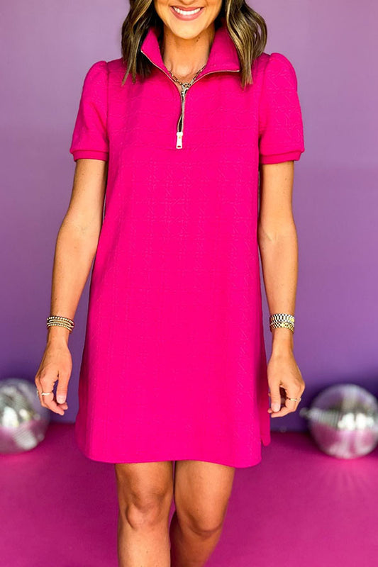 Casual Front Zippe Dress