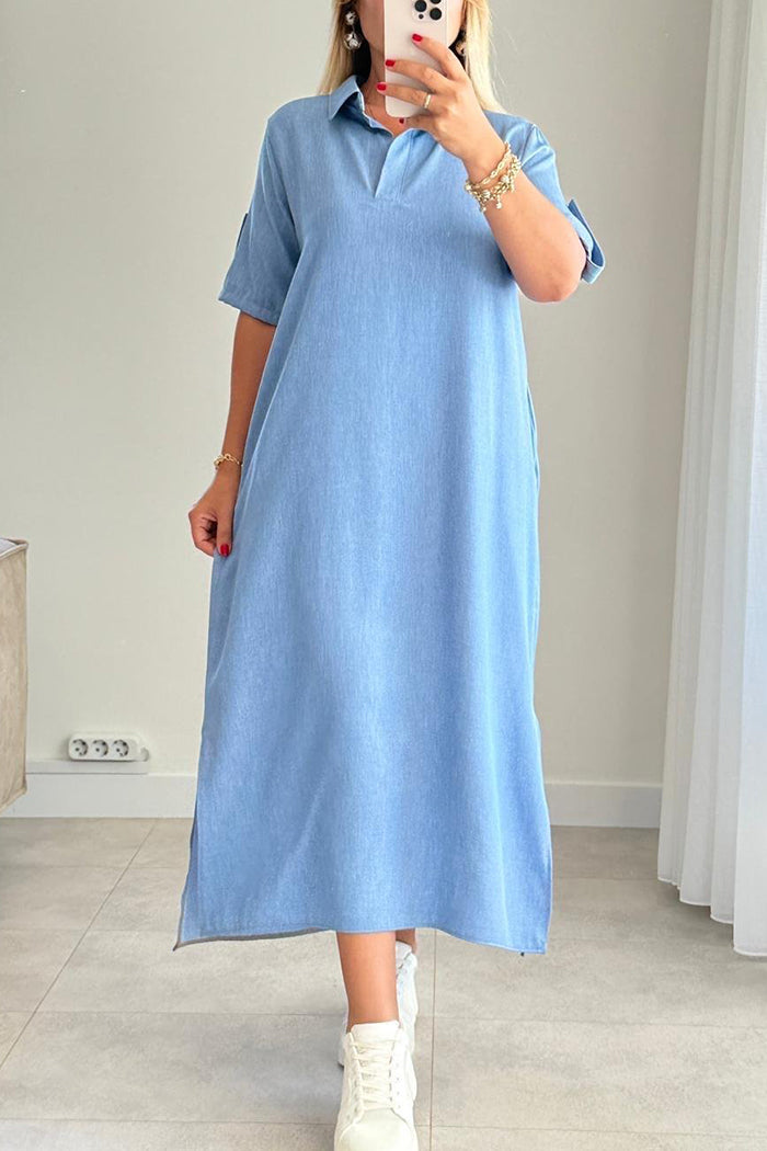 Casual Short Sleeve Pocket Dress