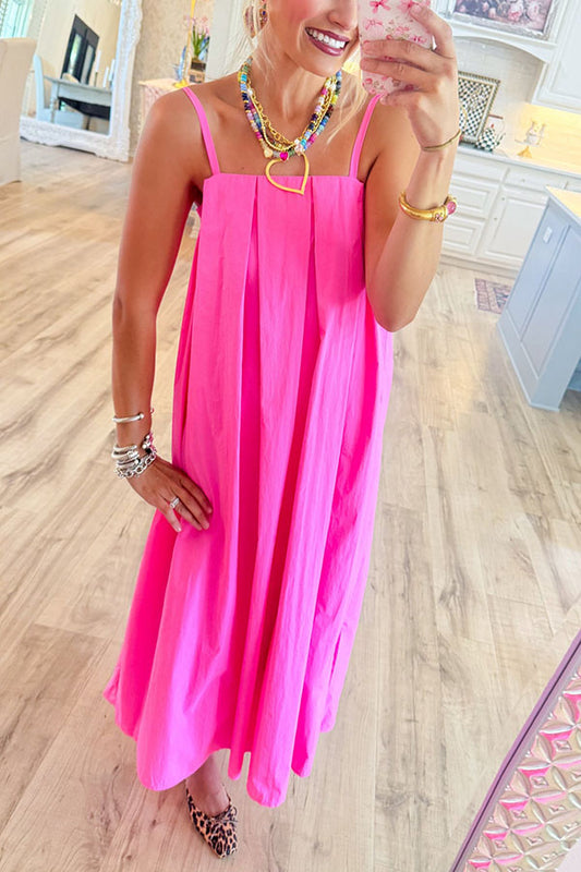 Casual Halter Pleated Dress
