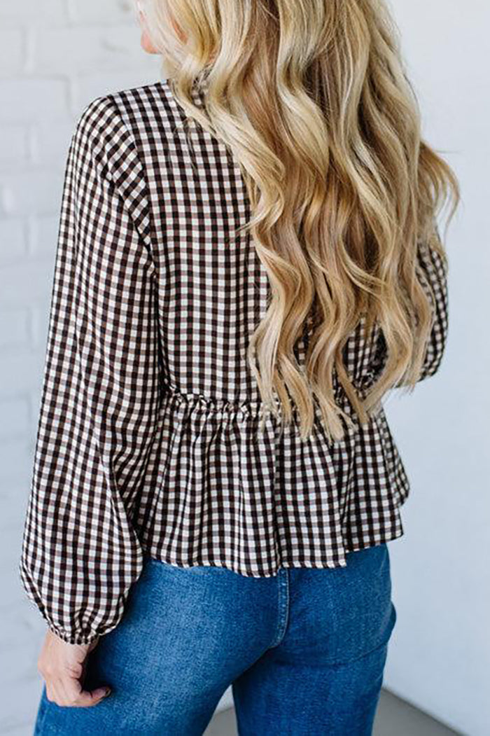 Plaid Triple Tie Top