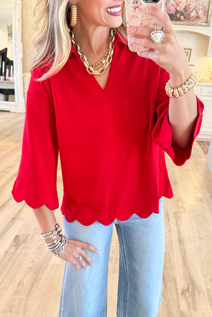 Scallop Edge Detail Solid Top