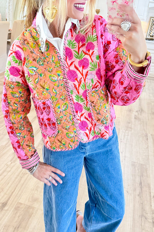 Floral Patchwork Quilted Jacket