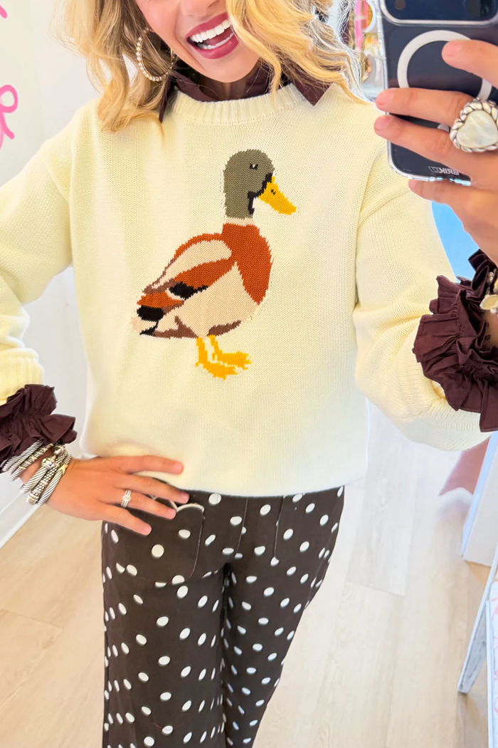 Casual Mallard Duck Knit Sweater