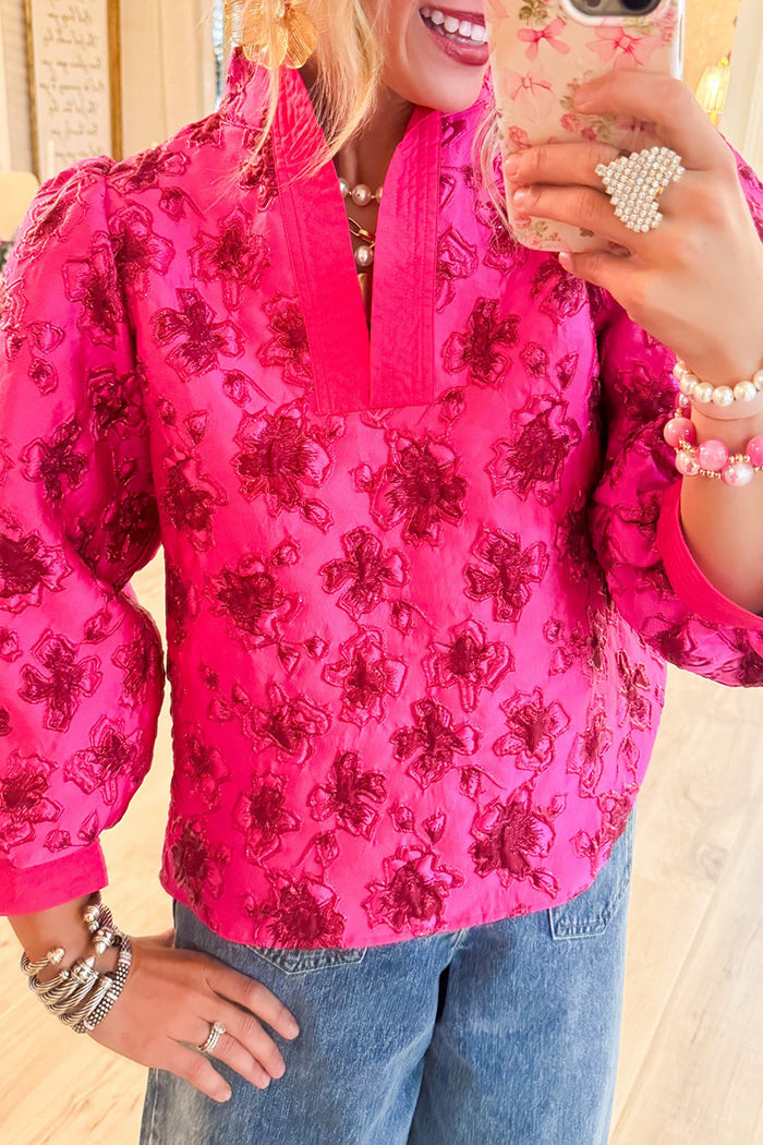 Pink Puff Sleeve Top