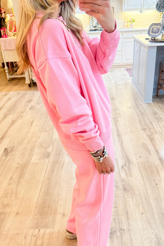 Casual Sweatshirt Pant Set