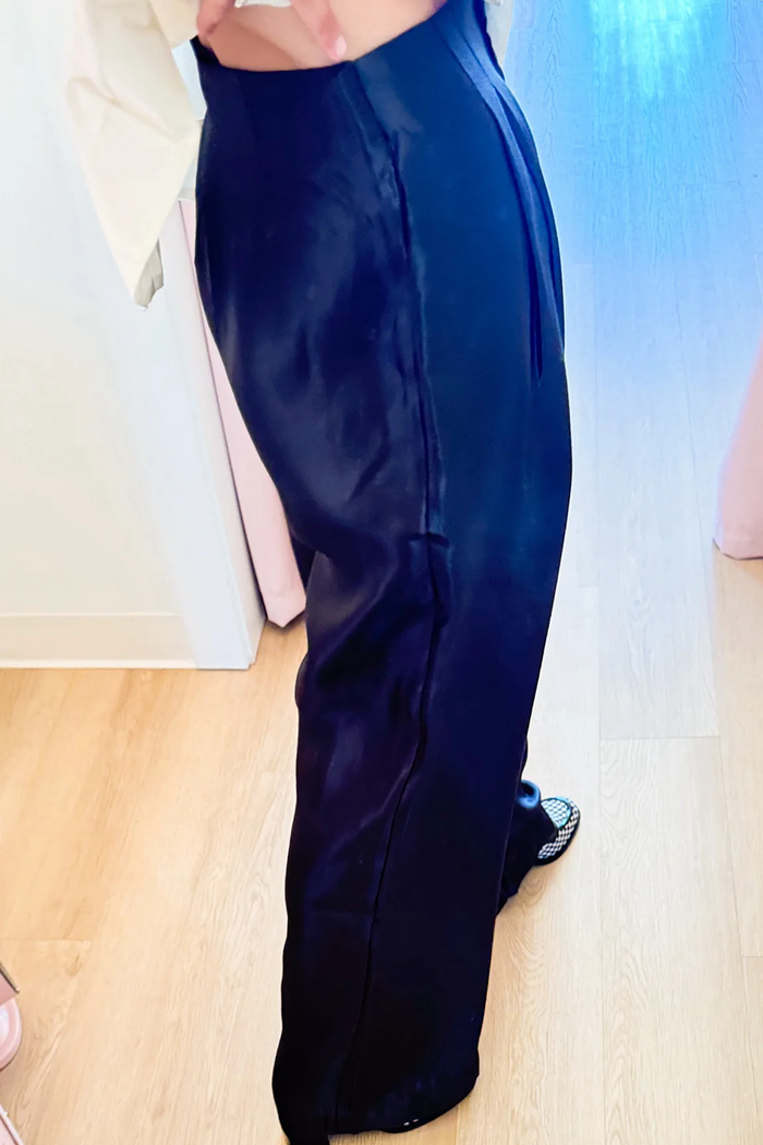 Black High Waisted Wide Leg Pants