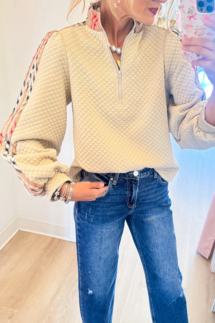 Beige And Taupe Accent Pullover