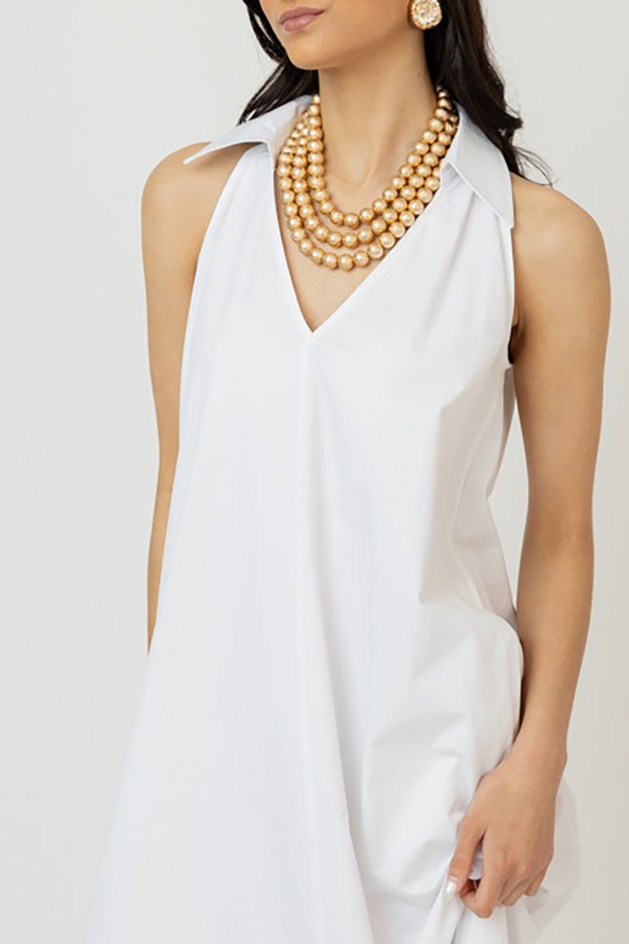 Sleeveless A-Line Pocket Maxi Dress