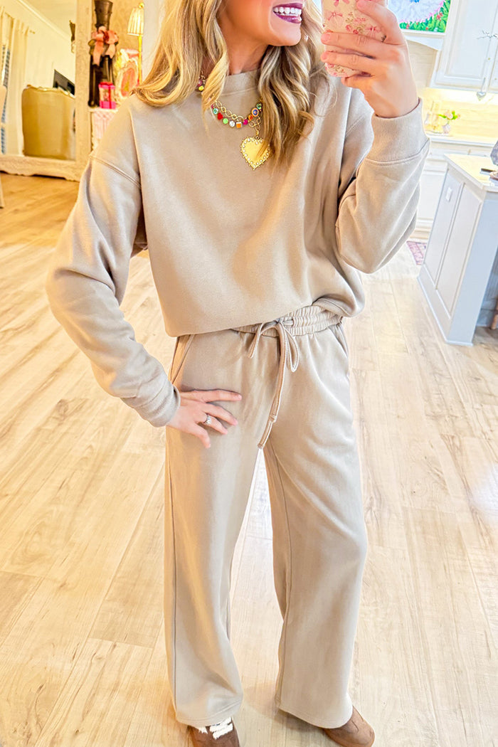 Casual Sweatshirt Pant Set