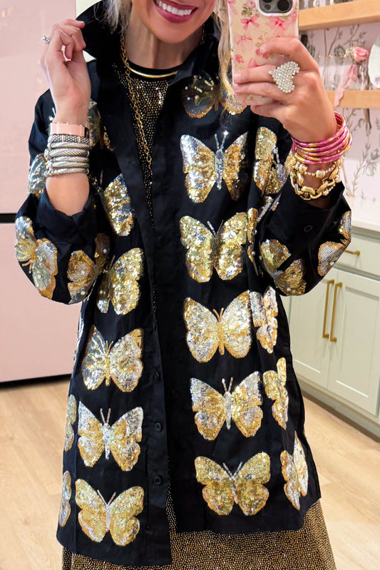 Casual Gold Butterfly Jacket