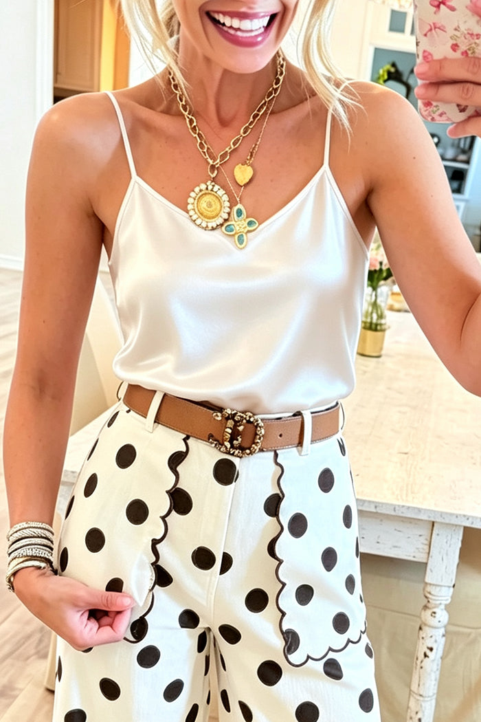 White Thin Strap Camisole