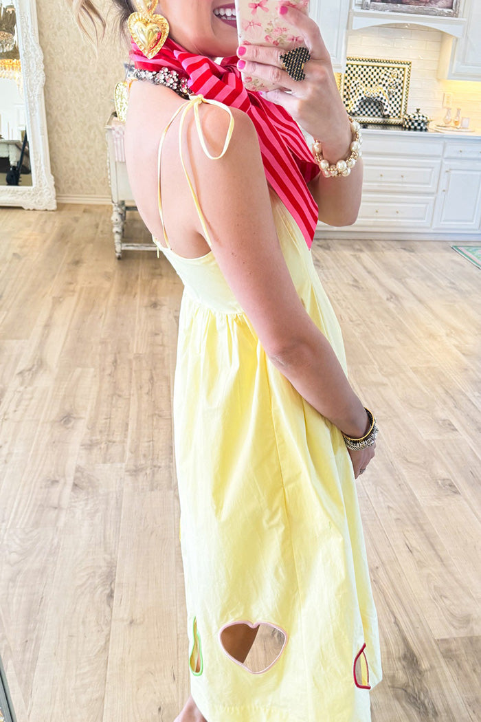 Heart Cut Out Midi Dress