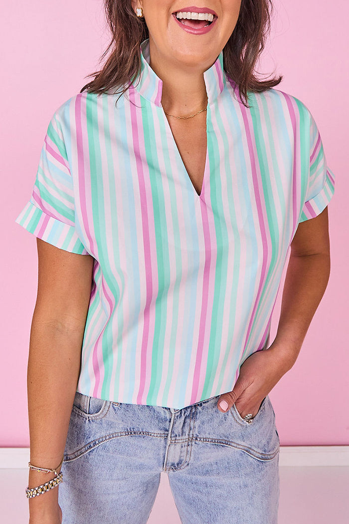 Short Sleeve Striped Top